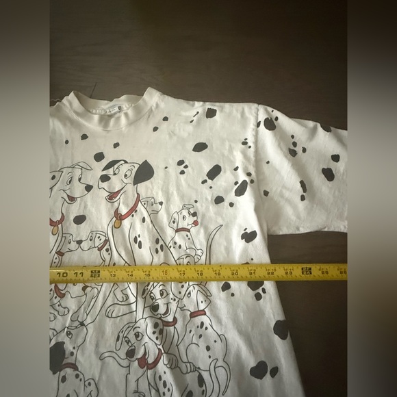 Vintage 1990s 101 Dalmatians All Over Print T-shirt Movie Single Stitch Disney - Picture 2 of 15